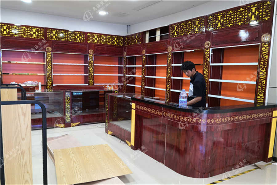 中藥柜，中藥店貨架，實(shí)木中藥柜