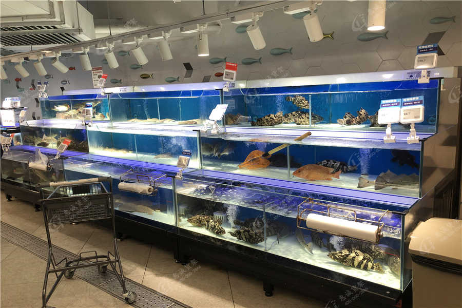 超市生鮮貨架擺放圖片