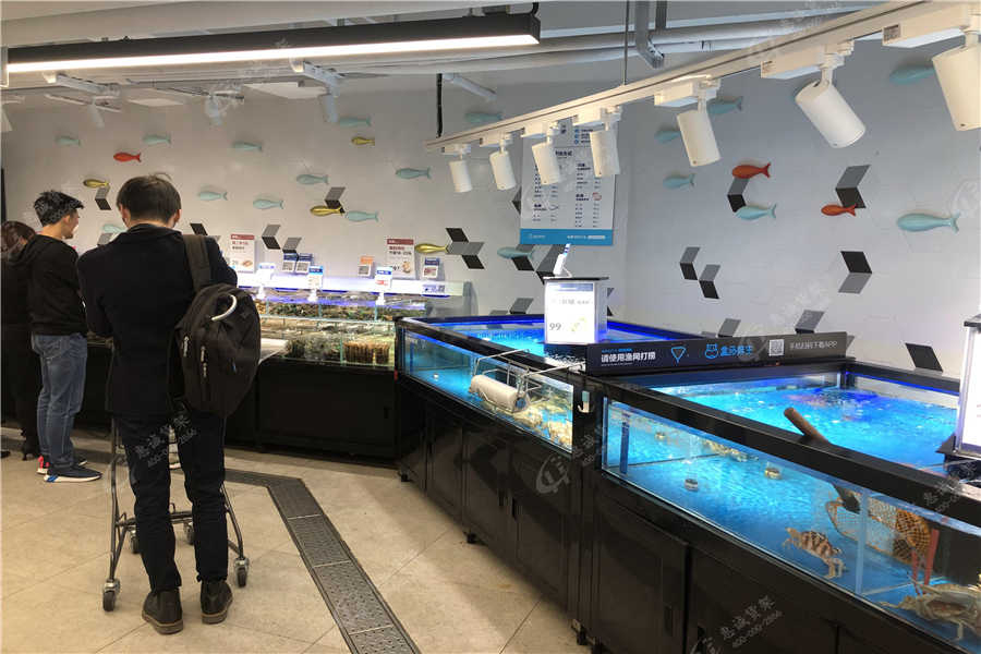 超市生鮮貨架擺放圖片