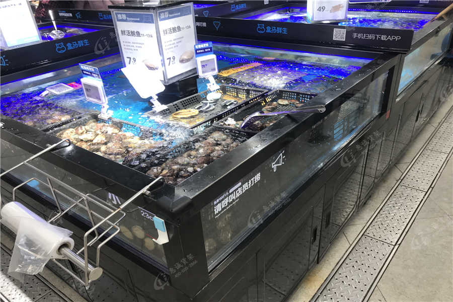 超市生鮮貨架擺放圖片