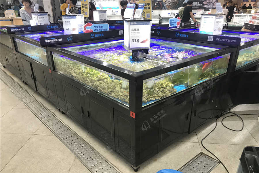 超市生鮮貨架擺放圖片