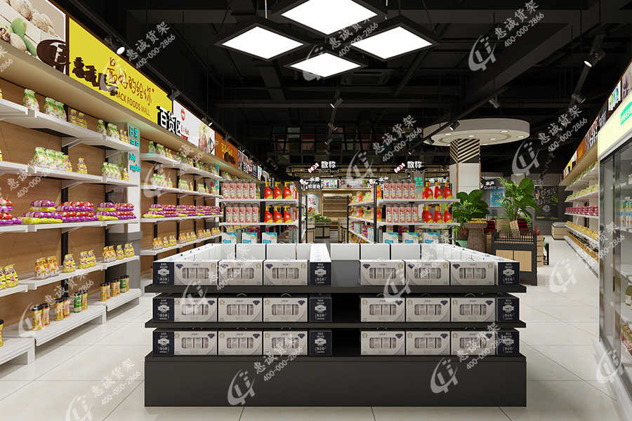 便利店貨架擺放圖片
